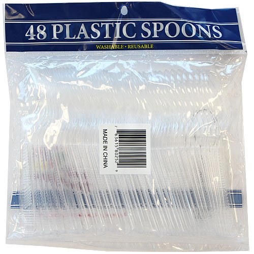 [Australia - AusPower] - Party Dimensions Plastic Clear | Pack of 48 Teaspoon, 48 count 