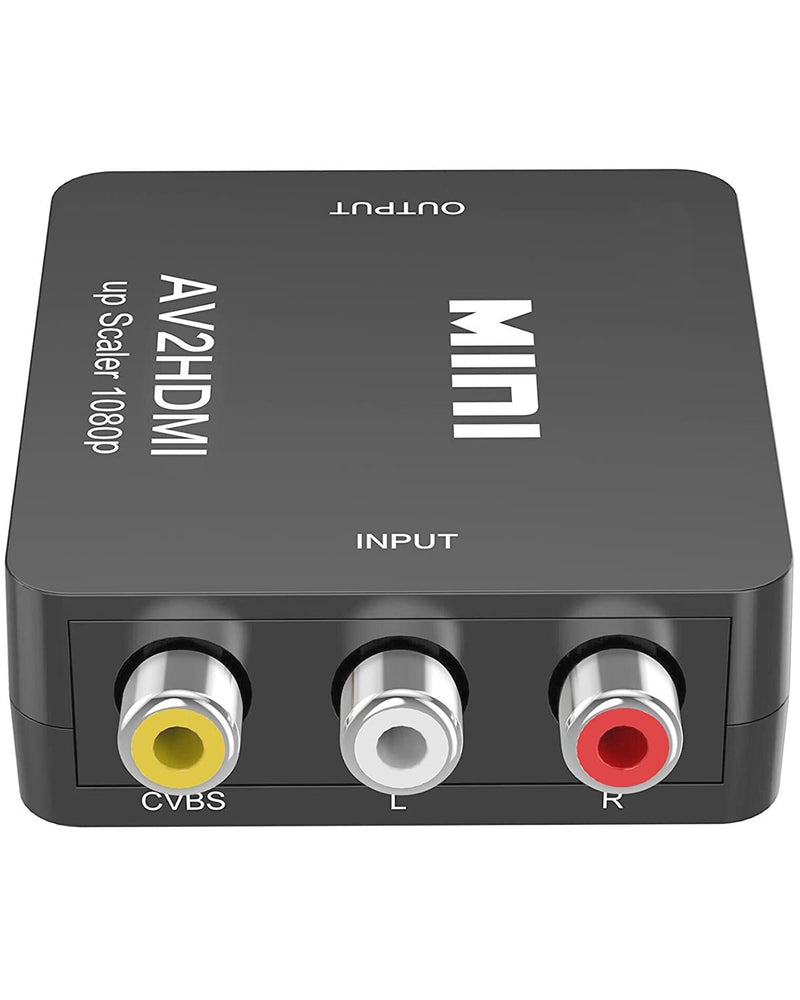 [Australia - AusPower] - ABLEWE RCA to HDMI,AV to HDMI Converter, 1080P Mini RCA Composite CVBS Video Audio Converter Adapter Supporting PAL/NTSC for TV/PC/ PS3/ STB/Xbox VHS/VCR/Blue-Ray DVD Players, Grey 
