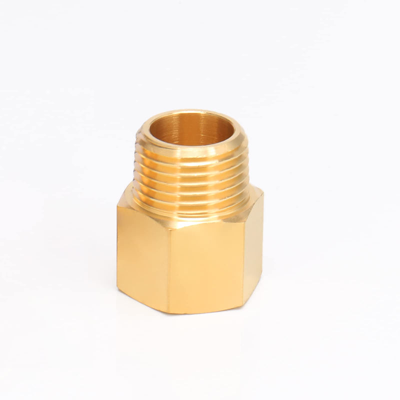 [Australia - AusPower] - BathAce Brass Pipe Fitting, Heavy Duty Metal Thread Solid Brass Reducer Adapter Pipe Reducing Connector, 2 Pack (1/2 Male Pipe x 1/2 Female Pipe) 1/2 Male Pipe x 1/2 Female Pipe 