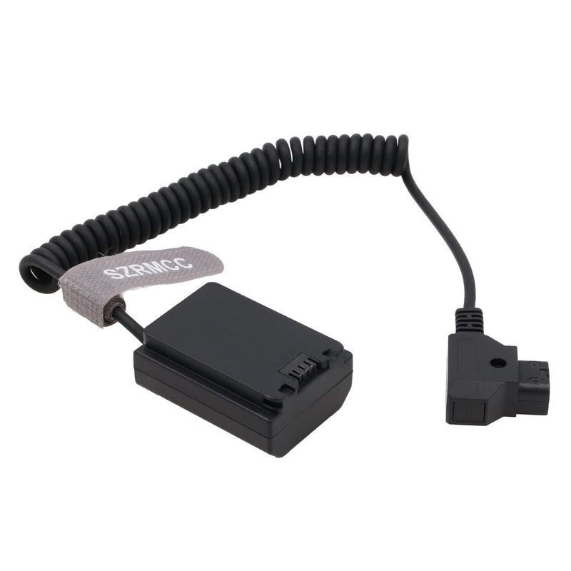 [Australia - AusPower] - SZRMCC D-tap 2 Pin Male to NP FZ100 DC Coupler Dummy Battery Coiled Power Cable for Sony A9 A7III A7RIII A7RIV A7SIII Camera (Coiled Cable) Coiled Cable 
