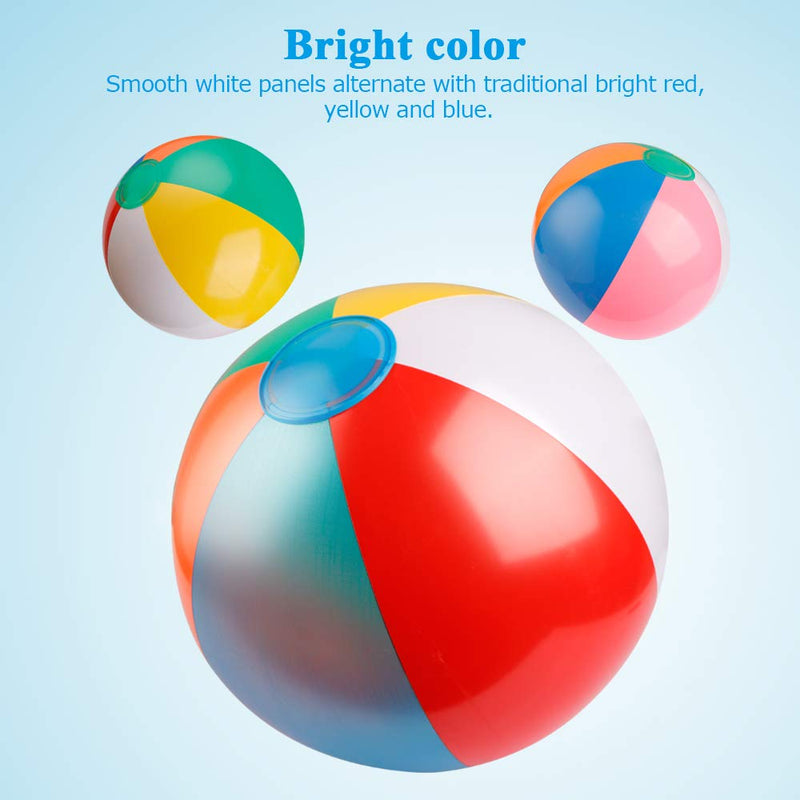 [Australia - AusPower] - Coogam Inflatable Beach Ball Classic Rainbow Color Birthday Pool Party Favors Summer Water Toy Fun Play Beachball Game for Kid Boys Girls 8 to 12 Inches from Inflated to Deflated (10 PCS) 