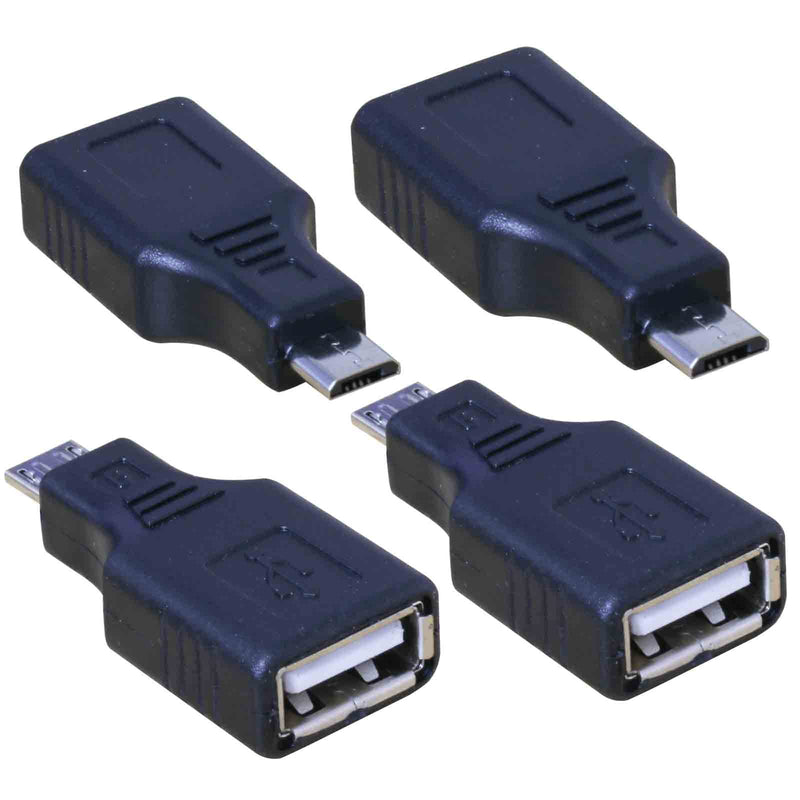 [Australia - AusPower] - LGDehome 4 Pack USB 2.0 Micro USB Male to USB Female OTG Adapter 