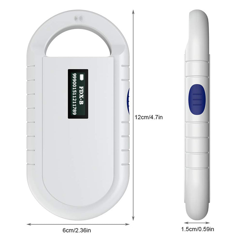 [Australia - AusPower] - Pet Microchip Scanner, Handheld Animal Chip Reader Portable RFID Reader Supports for ISO 11784/11785, FDX-B and ID64 RFID 