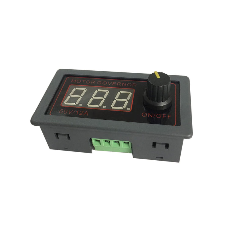 [Australia - AusPower] - DC 12V 24V 36V 48V 12A 500W PWM Motor Speed Controller, Mini Speed Control Switch, Speed Regulator with Stepless Variable Rotary Knob - for Electric Motor, Brush Motor, Car, Generator, Fan (DC 9-60V) 500W 12A 