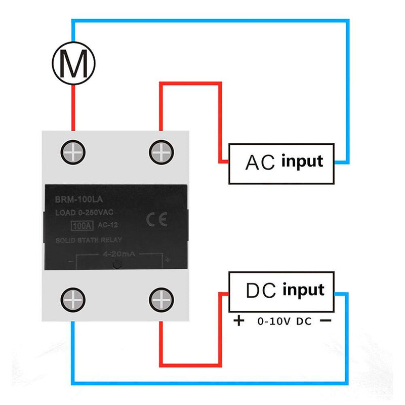 [Australia - AusPower] - SSR Solid State Relay, BRM-100LA 4-20mA 0-250VAC Solid State Relay Electronic Component Industrial Accessory with LED Light Tube 