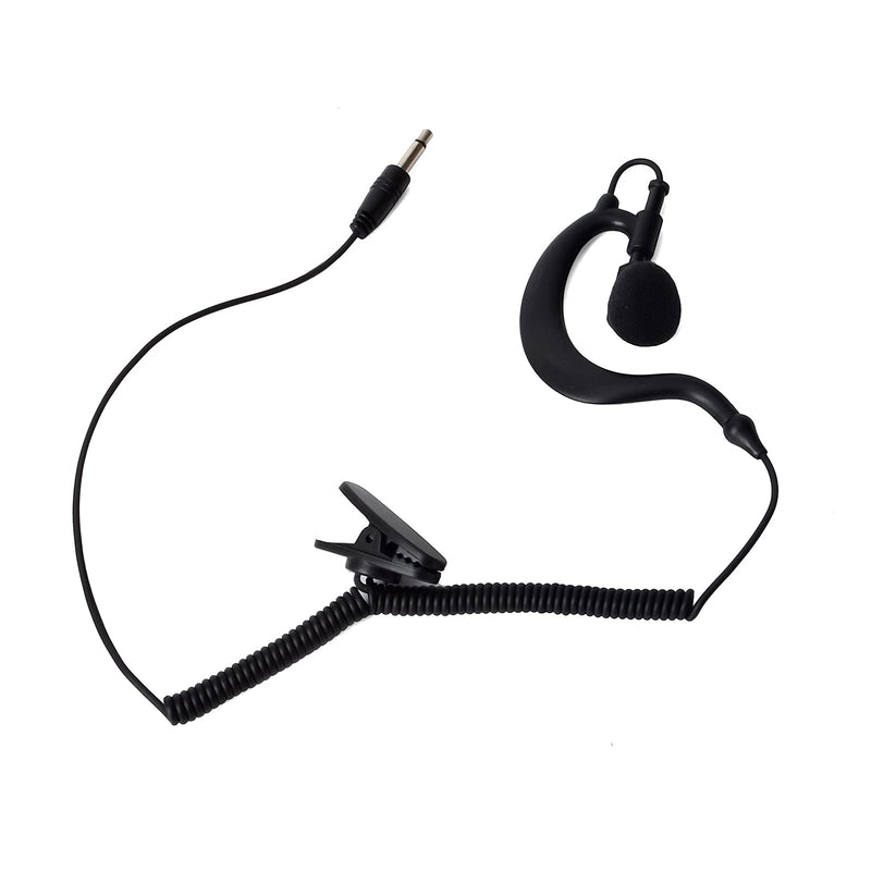 [Australia - AusPower] - TWAYRDIO Soft Ear Hook G Shape Earpiece Headset 3.5mm Plug Audio Listen Only Earpiece for Motorola Icom Radios Walkie Talkies Shoulder Mic Microphone 