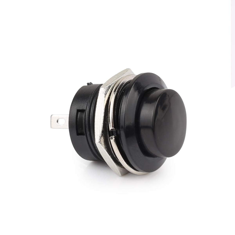 [Australia - AusPower] - Clyxgs SPST Mini Push Button Switch AC250V/3A AC125V/6A With no lock Momentary Push Button Switch Black Cap 20-Pack 