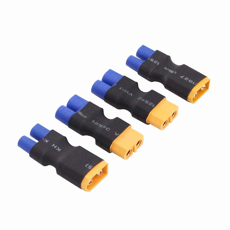 [Australia - AusPower] - OliRC 4pcs No Wires Connector: XT60 XT-60 to EC3 Style Male Female Connector Adapter(C156-4) 