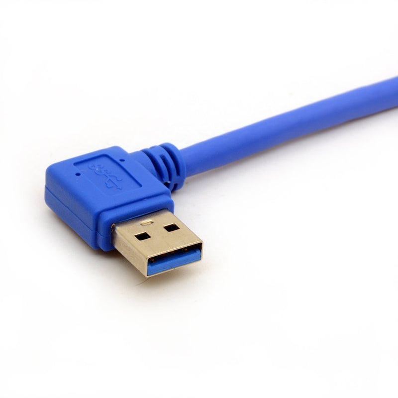 [Australia - AusPower] - BSHTU 50cm USB 3.0 Extension Cable Left Right Angle 90 Degree Adapter Type A Male to Female High Speed Connection Super Fast 5Gbps Data Transfer Sync Charger Lead (Light) Light 