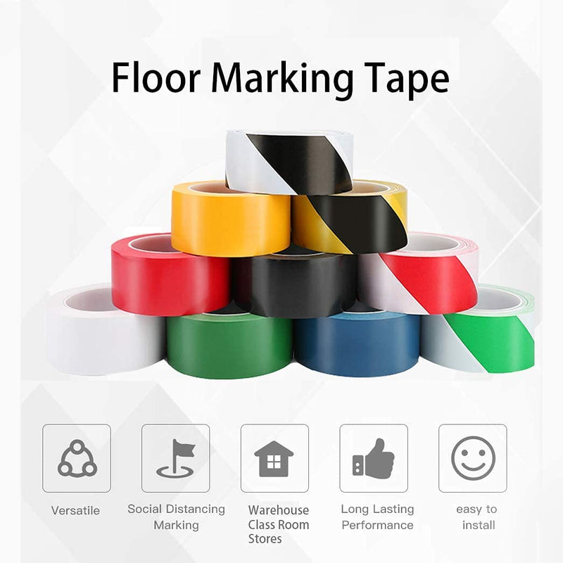 [Australia - AusPower] - APT, Multi Color Marking Tape, Premium Safety Marking and Dance Floor Splicing Tape, 6 mil Thick (1 Roll, Black) 1 Roll 