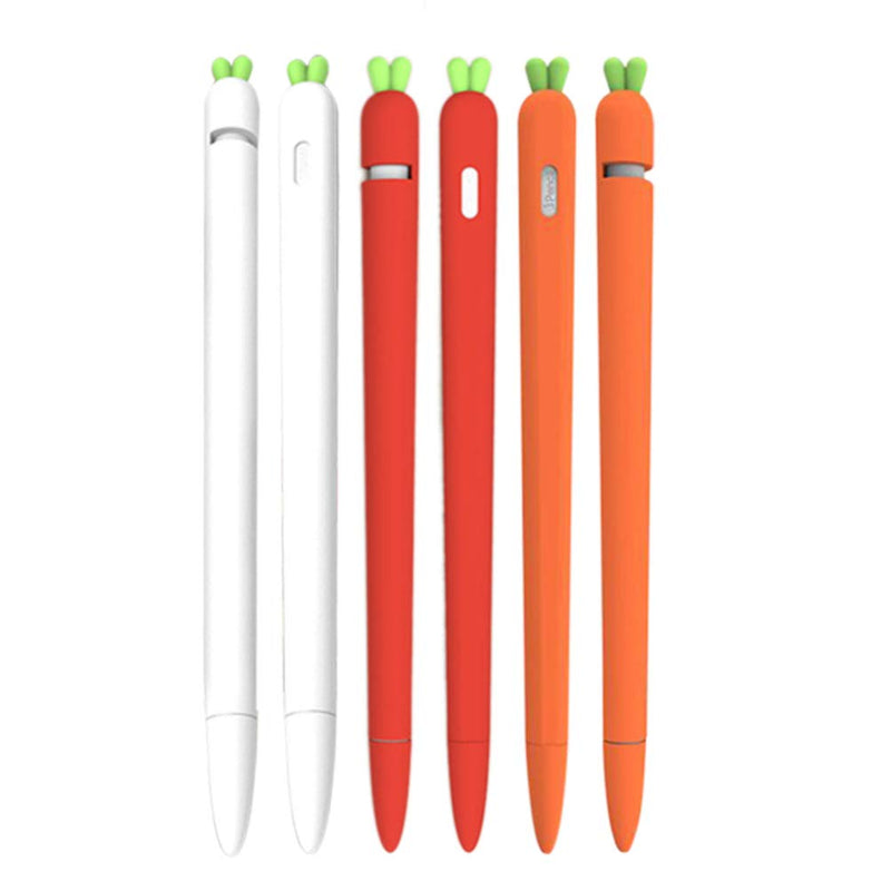 [Australia - AusPower] - Hemobllo Case Compatible for Apple Pencil - Carrot Shaped Stylus Sleeve Cover Anti-Slip Case Touch Screen Pen Silicone Sleeve Holder Protective Skin Cover Compatible with Apple Pencil 2 (Orange) 2nd Generation Orange 