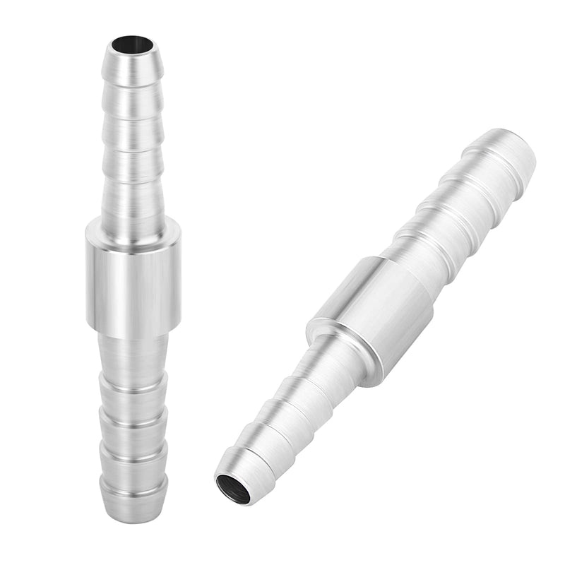 [Australia - AusPower] - TAISHER 5PCS 304 Stainless Steel Hose Barb Fittings 5/16 Inch to 1/4 Inch Barb Hose, Hose Barb Reducer Splicer Mender Union Air Water Fuel with 10PCS Hose Clamp 5/16" Barb x 1/4" Barb 