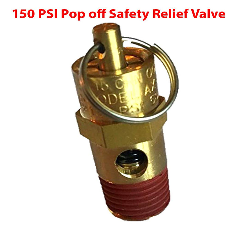 [Australia - AusPower] - New 1/4" NPT 150 PSI 58 SCFM Air Compressor Relief Pressure Safety Valve, Tank Pop Off SV-150 