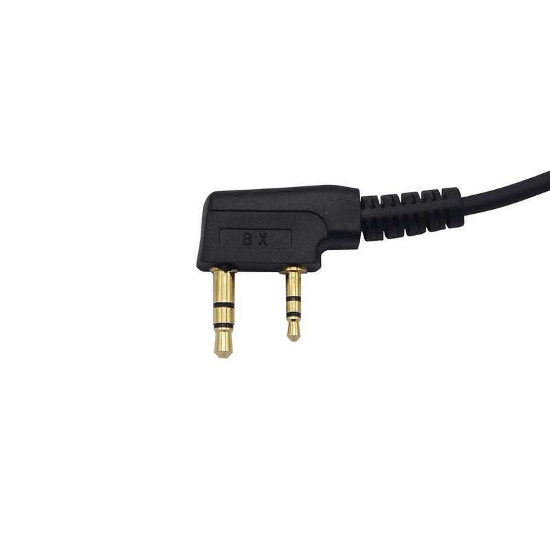 [Australia - AusPower] - Karier 2 Pin D Shape Earpiece with PTT Mic for 2pin Baofeng Kenwood Nexedge Hytera Puxing Wouxun Radio UV-82HP UV-82 UV-5R UV5RA BF-F9 BF-F8HP BF-888S TK250 TK260 TH-215 H-777 RT21 RT22 GT-3TP(2 Pack) 