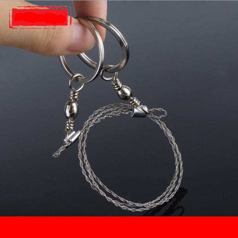 [Australia - AusPower] - NNNJunhua Stainless Steel Wire Saw Camping Survival Chain Saw Pocket Survival Gear Outdoors Emergency Survival Kit Portable Hand Saw Tool Hunting Hiking Tree Cutting 10 Pieces 