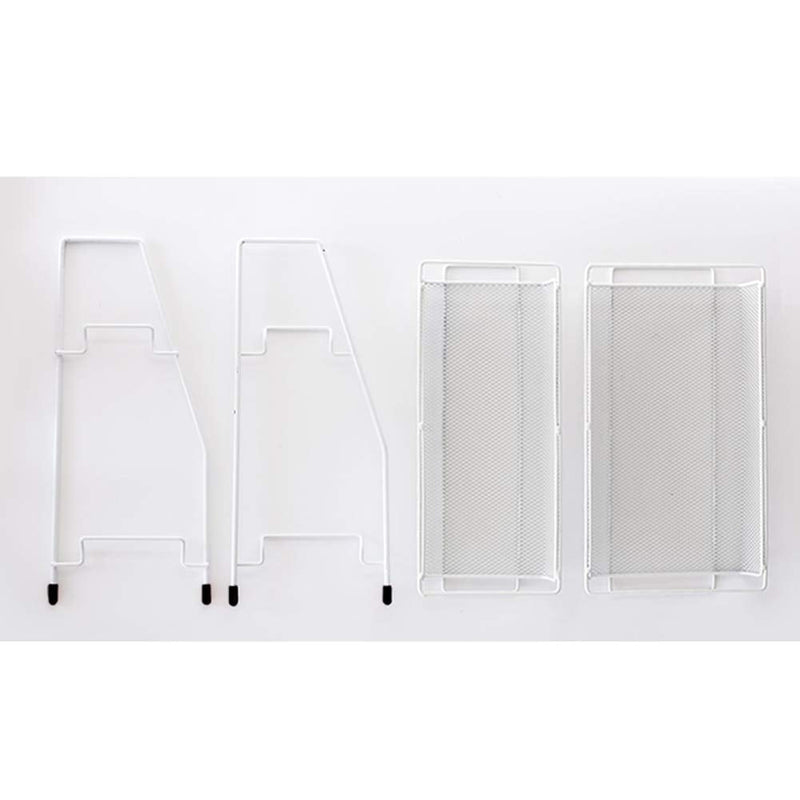 [Australia - AusPower] - Spice Rack Organizer , 2-Tier Bathroom Shelf Organizer countertop, Kitchen Rack Organizer for Spice Can Sauce Jars Bottle (White) White 
