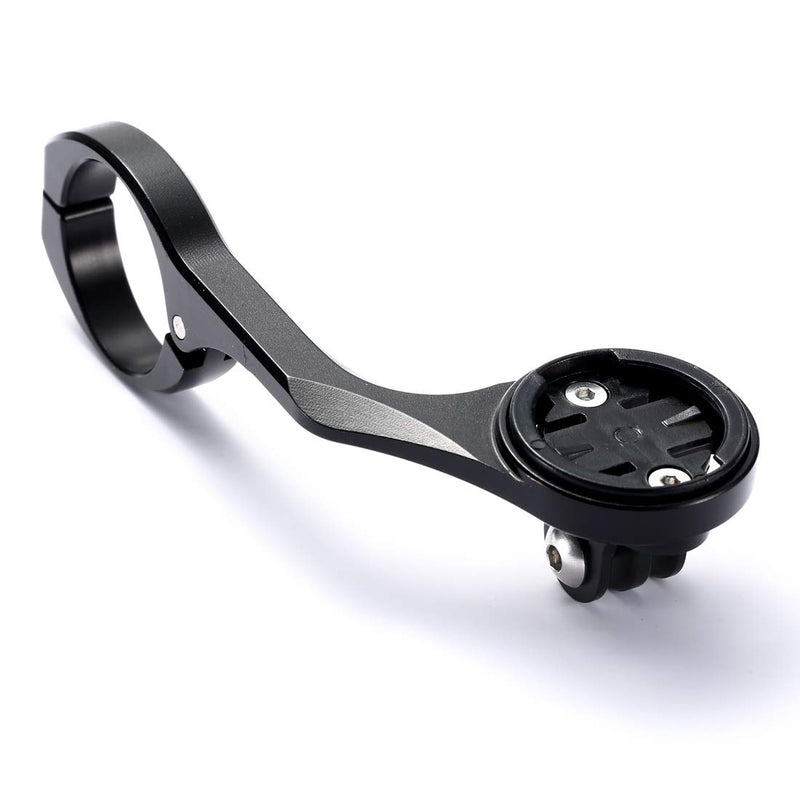 [Australia - AusPower] - Dymoece Aluminium Alloy Out Front Bicycle Computer Combo Handlebar Mount for Garmin Edge 200 500 510 520 800 810 820 1000 1030 and Sport Action Camera,Compatible Handlebar Sizes 31.8mm 25.4mm Black 
