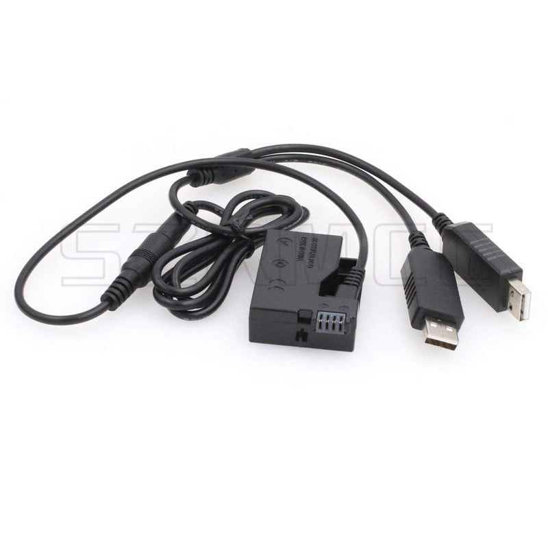 [Australia - AusPower] - SZRMCC Dual USB to LP-E8 DR-E8 DC Coupler Dummy Battery for Canon EOS 550D 600D 650D 700D T2i T3i T4i X4 X5 