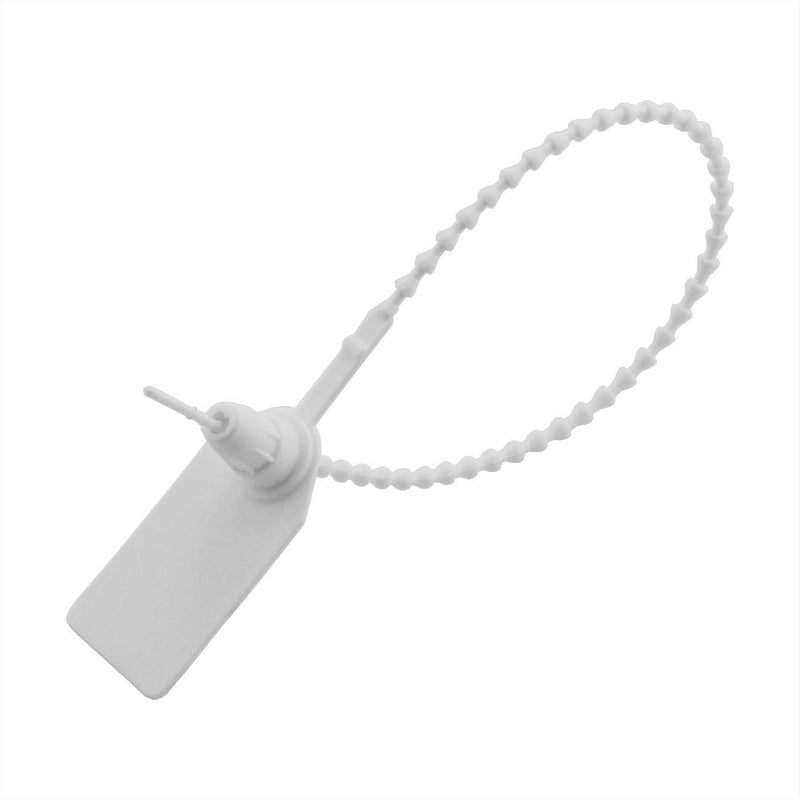 [Australia - AusPower] - PZRT 50pcs Plastic High Security Seal With Metal Insert Adjustable Self-Locking Pull Tight Cable Ties Tags Disposable Wire Padlock for Cargo Container Seal Lock White 