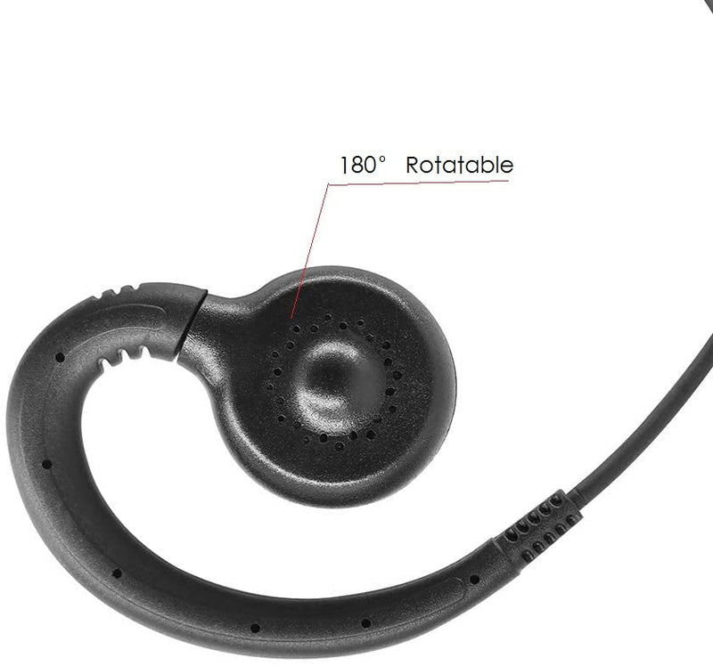 [Australia - AusPower] - JUYODE XPR3300e Earpiece for Motorola XPR3000 XPR3300 XPR3500 XPR 3000e XPR3500e Walkie Talkie w/Pogo Pin Radio Earpiece with C Swivel Earhook 