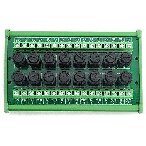 [Australia - AusPower] - Electronics-Salon 16 Channel Fuse Interface Module, Din Rail Mount, for 5x20mm Tube Fuse. 