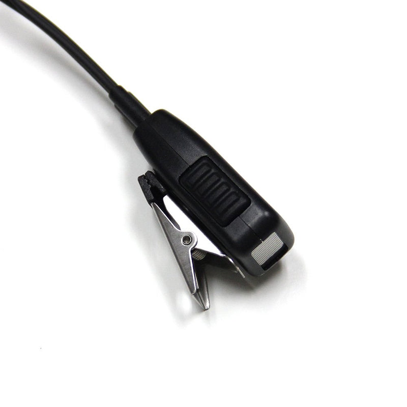 [Australia - AusPower] - MaximalPower HYTERA HYT Single Wire 2-Pin Radio Earbud Headset PTT Mic in-Ear Clear Coil Tube 
