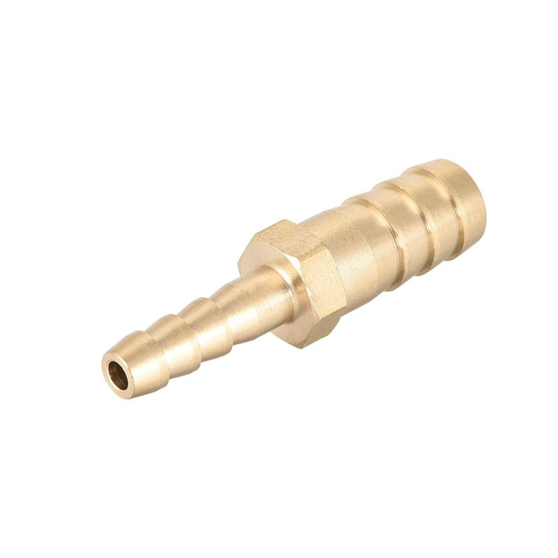 [Australia - AusPower] - uxcell Straight Brass Barb Fitting Reducer, Fit Hose ID 10mm to 6mm 2pcs 