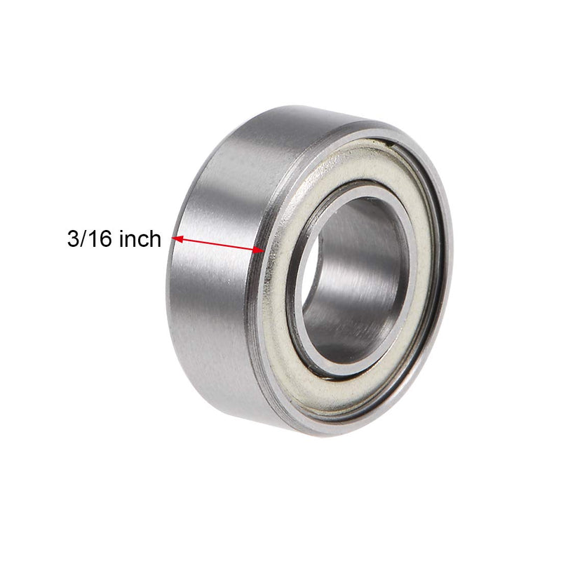 [Australia - AusPower] - uxcell R188ZZ Deep Groove Ball Bearings Z2 1/4 Inch x 1/2 Inch x 3/16 Inch Double Shielded Chrome Steel 10pcs 