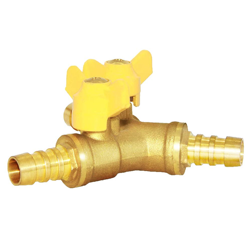 [Australia - AusPower] - Joywayus 3/8" ID Hose Barb, Y Shaped Type 3 Way Brass Shut Off Ball Valve Fitting Large Flow Upgraded Version AY3/8L 
