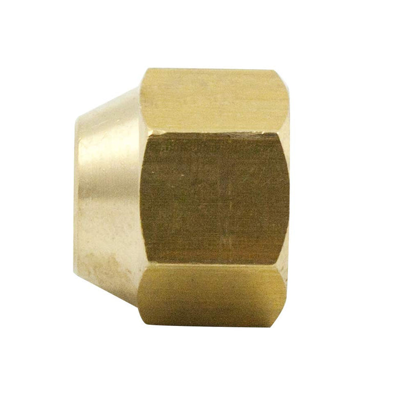 [Australia - AusPower] - Legines Brass SAE 45 Degree Flare Tube Fitting, Flare Cap, Fit 1/2" OD Tube (Pack of 2) 0.5 Inch 