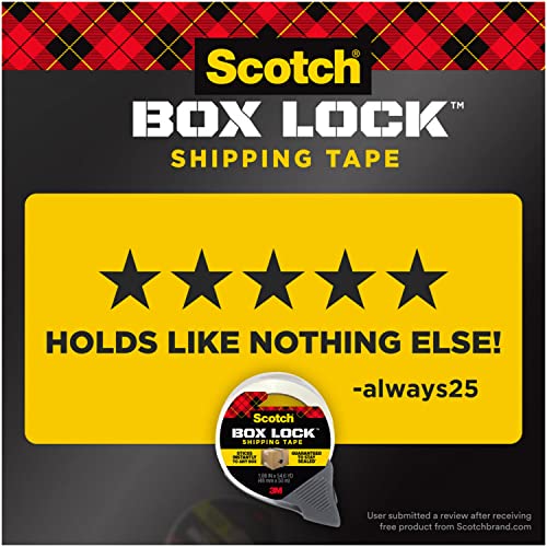 [Australia - AusPower] - Scotch Box Lock Packaging Tape, 2 Rolls with 1 Refillable Dispenser, 1.88 in x 54.6 yd, Extreme Grip, Sticks Instantly to Any Box 