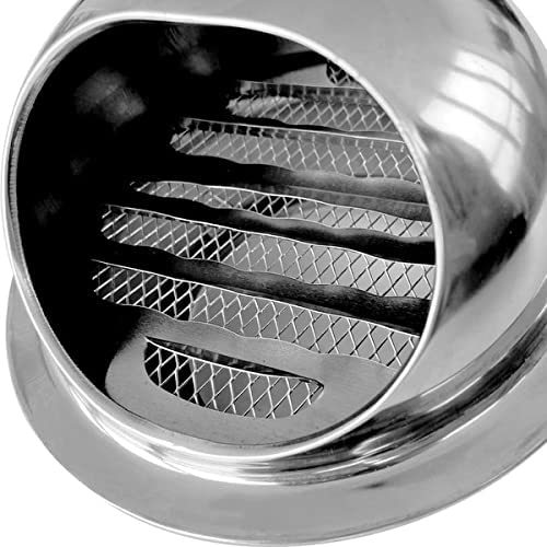 [Australia - AusPower] - 6'' Stainless Steel Round Air Vent, Hon&Guan Soffit Vents Ventilation Grille Cover External Extractor Wall Vent Outlet 6 Inch 