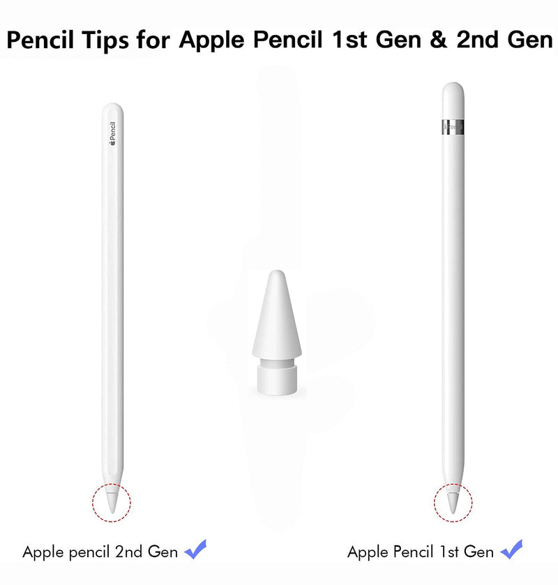 [Australia - AusPower] - Apple Pencil Tip for Apple Pencil 1st & 2nd Generation - 2 Packs White-2Pack 