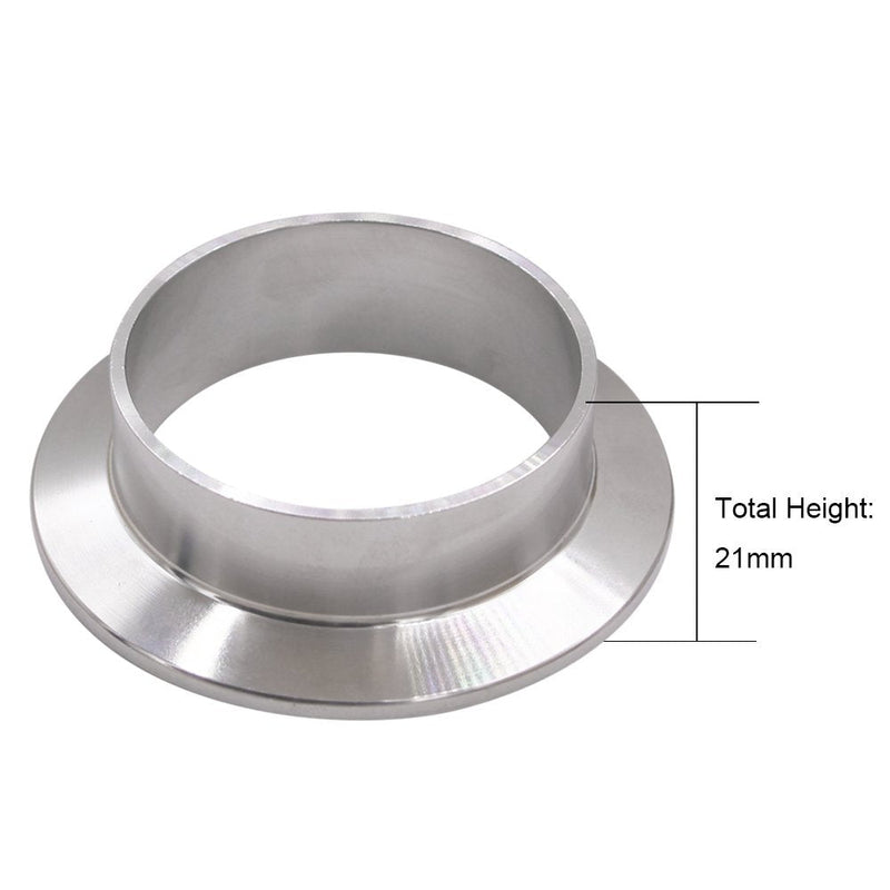 [Australia - AusPower] - DERNORD Stainless Steel 304 Sanitary Fitting, Long Weld Clamp Ferrule FitsTri Clamp 2-1/4" Tube Outer Diameter 57MM/2-1/4" Tube OD 