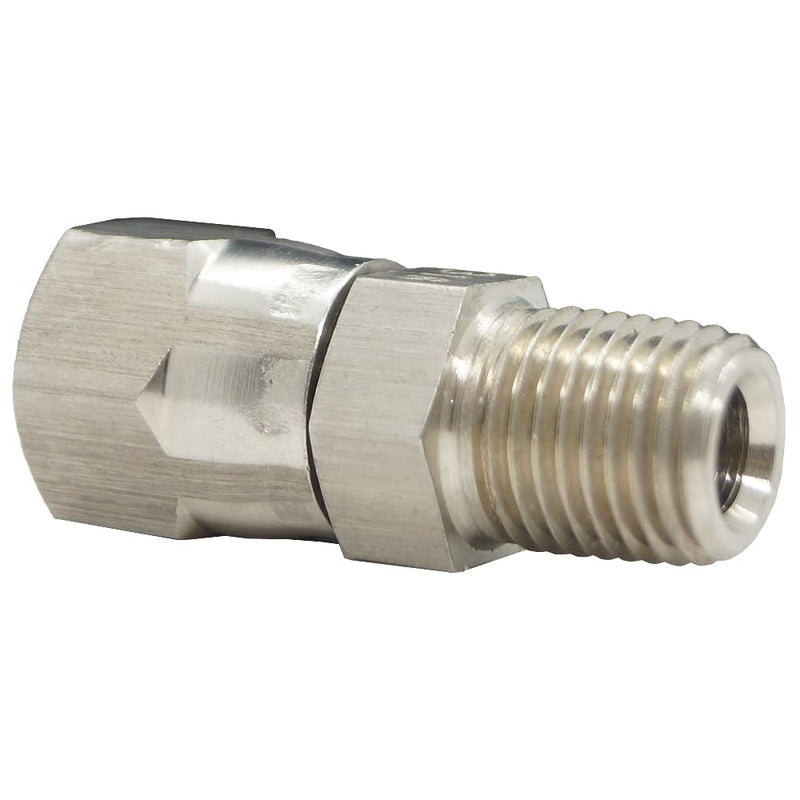 [Australia - AusPower] - RFS Stainless Steel Straight Tube Fitting, 1/2" Female JIC Swivel x 1/2" Male NPT Pipe 1/2"JIC x 1/2"NPT 