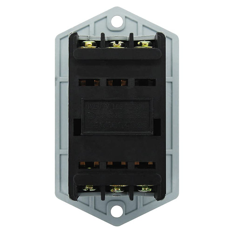 [Australia - AusPower] - mxuteuk Push Button Switch Latching 3 Phase On/Off Start Stop Switch 10A AC 220V/380V, 1 Year Warranty LC3-10 