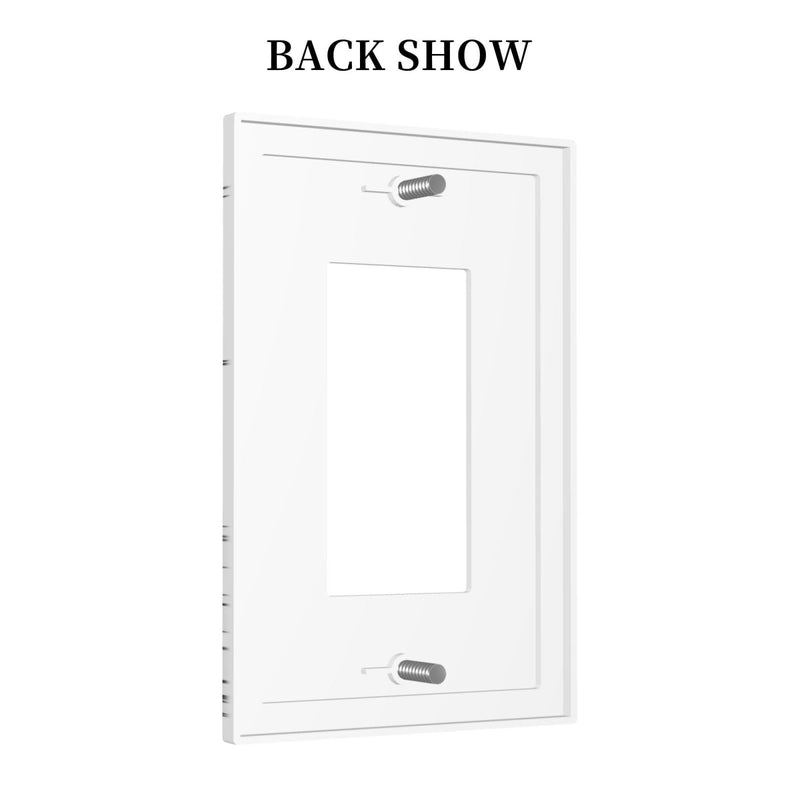 [Australia - AusPower] - Art Line 1-Gang Rocker Light Switch Cover Black White Decorative Wall Plates Cover Single Rocker GFCI Electrical Switch Plates Faceplate for Art Home Decor 1-Gang Rocker /5 x 3 IN Art Black White Line 