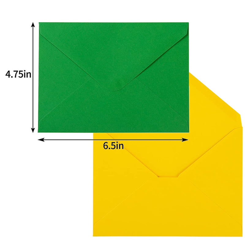 [Australia - AusPower] - 50 Pieces A6 Envelopes for 4 x 6 Greeting Cards, Birthday Party, Photos, Baby Shower and Wedding Invitations, 6.50 x 4.75 Inches(10 Colors, 5 Pieces Per Color) 