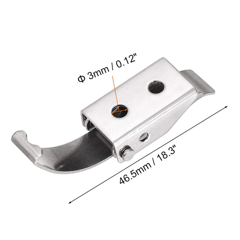 [Australia - AusPower] - uxcell 1.83-inch SUS304 Stainless Steel Draw Toggle Latch with Spring-Steel Hook - 3 Pcs 