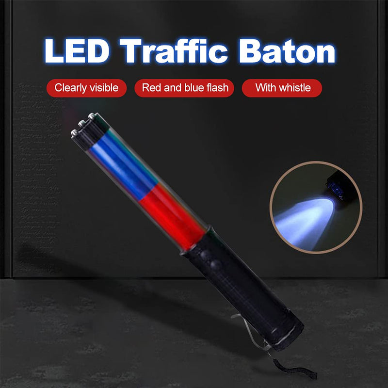 [Australia - AusPower] - EKDJKK LED Traffic Baton Signal LED Light Traffic Wands with 2 Flashing Modes for Parking Guides, Multifunction Traffic Light(29cm/11inch) 29cm/11inch 