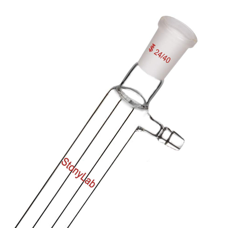 [Australia - AusPower] - StonyLab Borosilicate Glass Liebig Condenser with 24/40 Joint 200 mm Jacket Length Lab Glass Condenser 