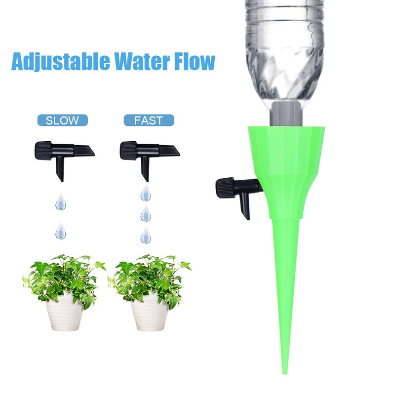 [Australia - AusPower] - Upgraded 6 Pack Self Plant Watering Spikes with Adjustable Water Flow, Plant Waterer for Indoor Outdoor, Automatic Watering Spikes for Potted Plants 