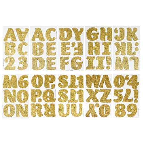 [Australia - AusPower] - ArtSkills Gold Letter Stickers for Poster Boards and Projects Glitter, 2 Inch, 3 Packs of 72 