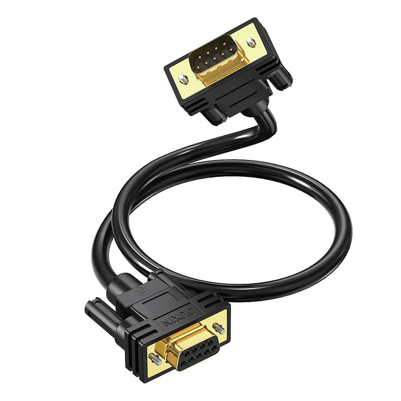 [Australia - AusPower] - JUXINICE DB9 Male to Female Extension Serial Cable 6 Foot Double Shielded with foil and Braid, D-SUB 9 Pin RS232 RS485 Serial Shielded Cable 6FT 