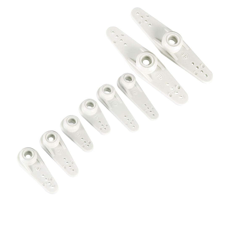 [Australia - AusPower] - uxcell Plastic Servo Arms 25T White, 3mm Hole Single/Double Arm for Futaba 1 Set 