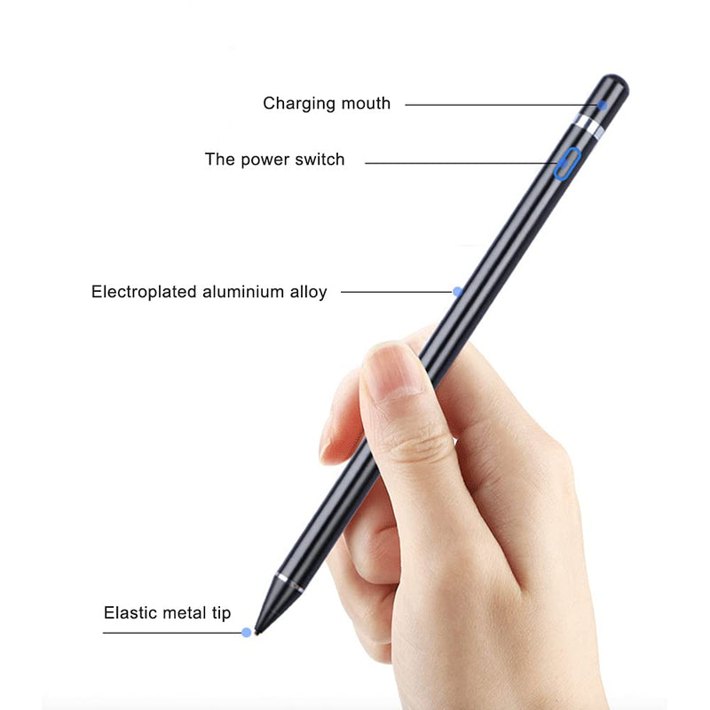 [Australia - AusPower] - SLAUNT Stylus Pen for iOS Android Touch Screens Pencil Compatible with iPad/iPad Pro/Air/Mini/I Phone/Cellphone/K indle/Apple Tablet Drawing Pencil (White) White 