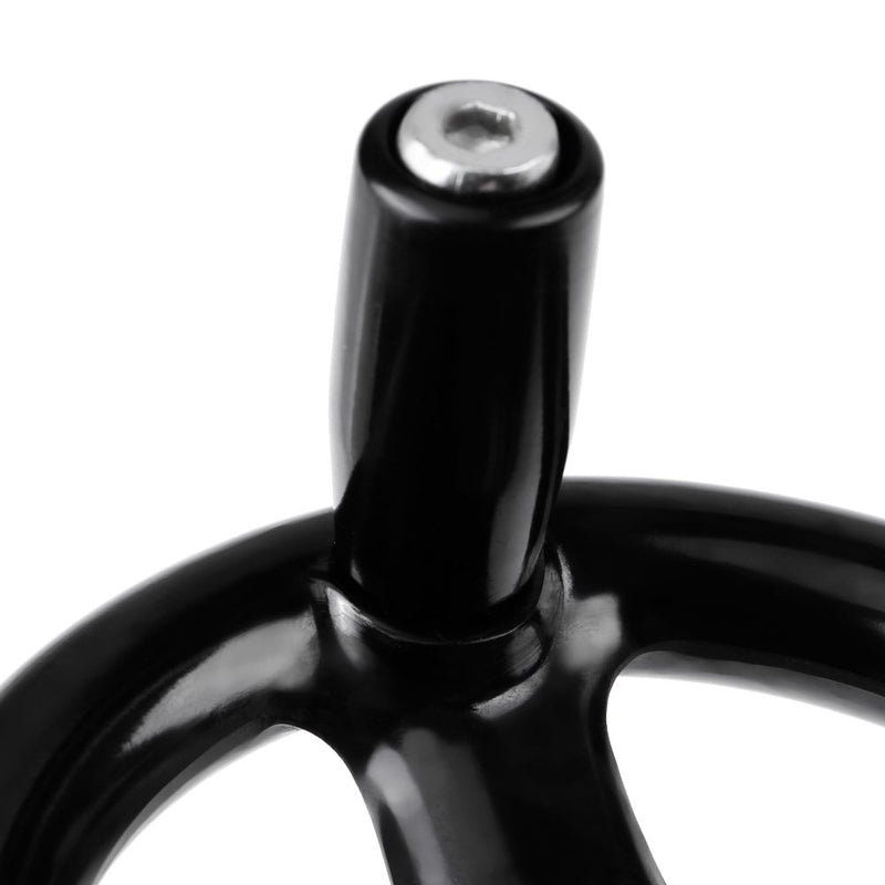 [Australia - AusPower] - 4-inch Diameter Round Handwheel Folding Disassemble Wheel Metal Hand Wheel with Plastic Handle for Lathe Milling Machine 