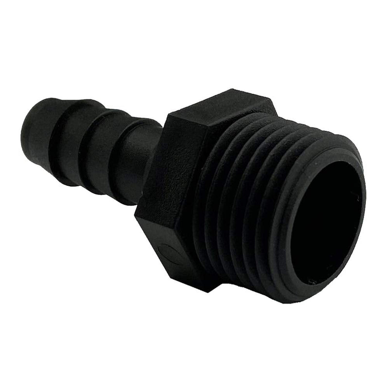 [Australia - AusPower] - 20 pcs 3/8" Barb x 1/2" NPT Male Connector, Plastic Hose Barb Fitting, Adapter, Industrial Hose Barb to Pipe Fittings Connect 