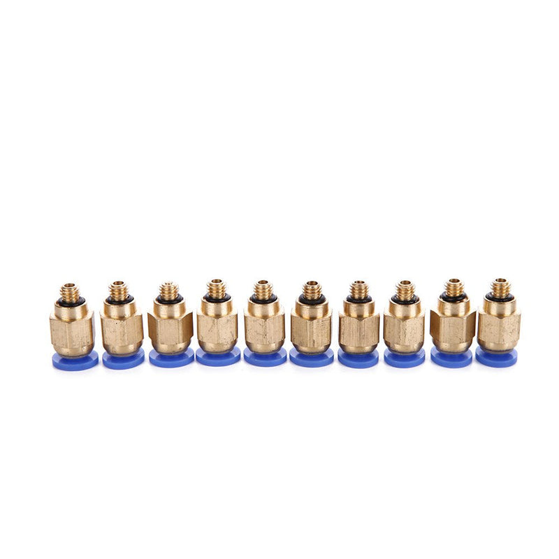 [Australia - AusPower] - Eowpower 10 Pcs PC4-M5 Pneumatic Air Straight Quick Fitting 4mm thread M5 One touch hose Connector 