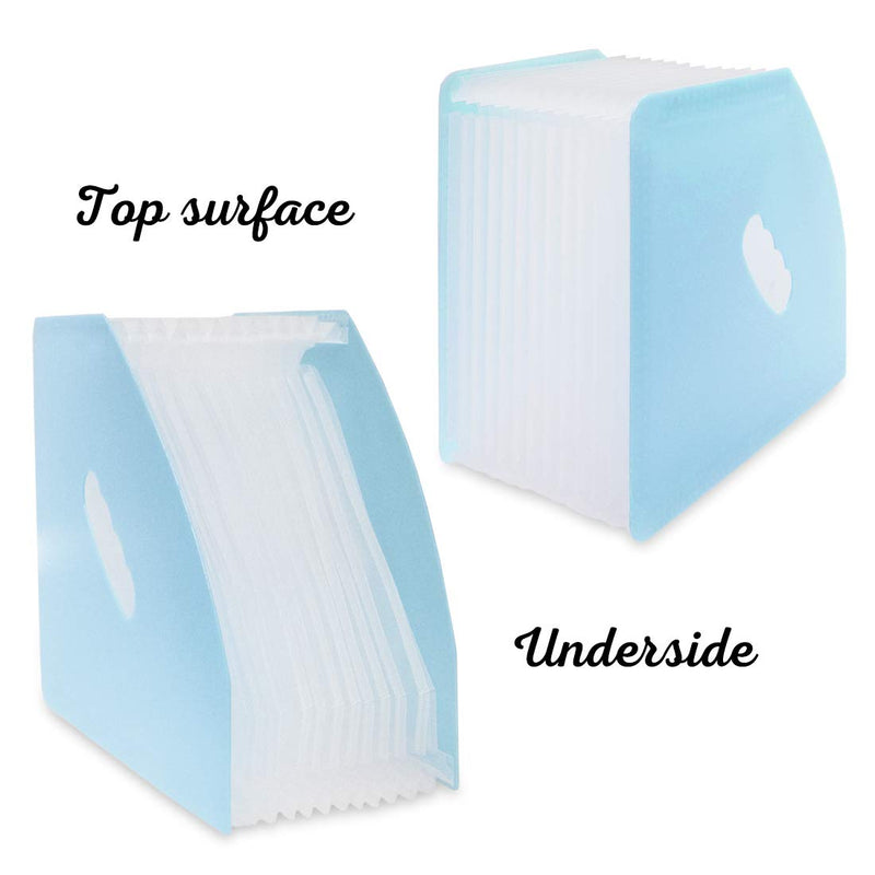 [Australia - AusPower] - Marte Vanci Expanding File Folders Expandable Filing Document Storage 13 Pockets Organizer A4 Paper Letter Size for School Office Blue 